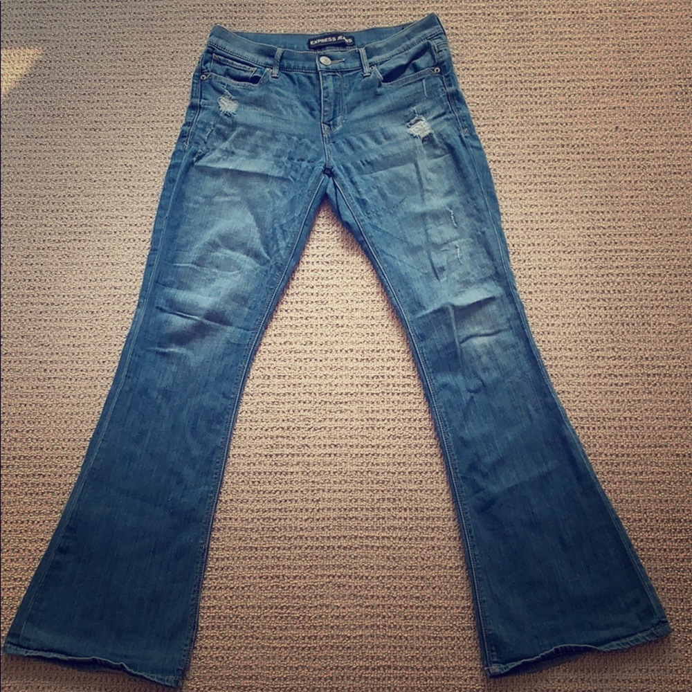 Express slim flare jeans